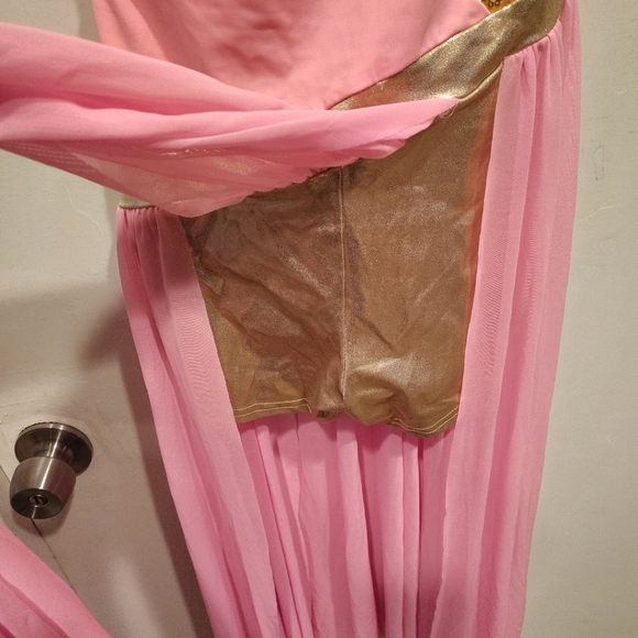 Reverence Dancewear Women's One Pc. Pink & Gold Goddess Princess Adult Sz S - Picture 5 of 7